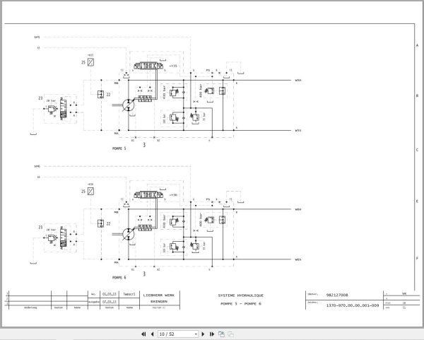 Liebherr Crane LR 11200 Z15049 Electric and Hydraulic Diagrams FR 2