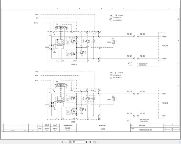 Liebherr Crane LR 11250 Z74810 Electric and Hydraulic Diagrams EN 3