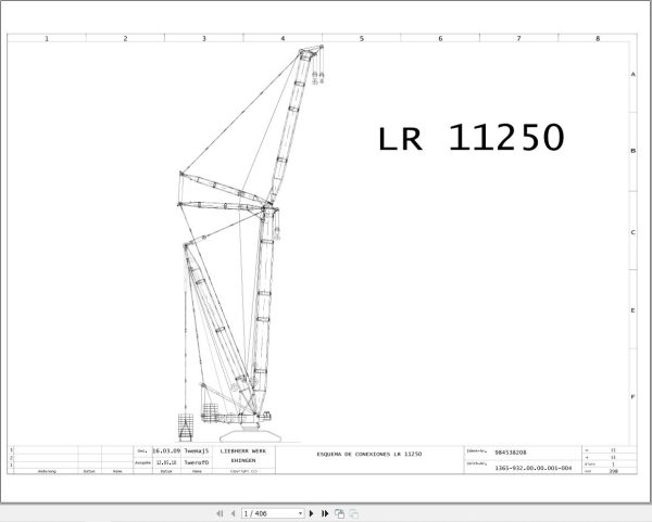 Liebherr Crane LR 11250 Z74810 Electric and Hydraulic Diagrams ES 1