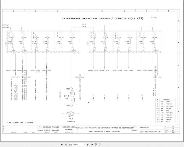 Liebherr Crane LR 11250 Z74810 Electric and Hydraulic Diagrams ES 2