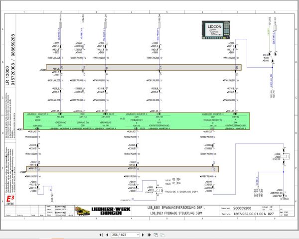 Liebherr Crane LR 13000 Z98400 Electric and Hydraulic Diagrams DE 2