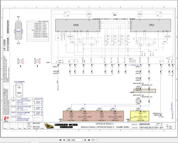 Liebherr Crane LR 13000 Z98400 Electric and Hydraulic Diagrams FR 2