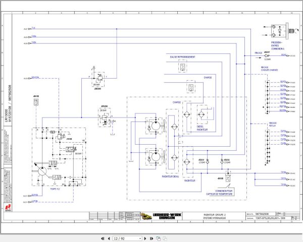 Liebherr Crane LR 13000 Z98400 Electric and Hydraulic Diagrams FR 3