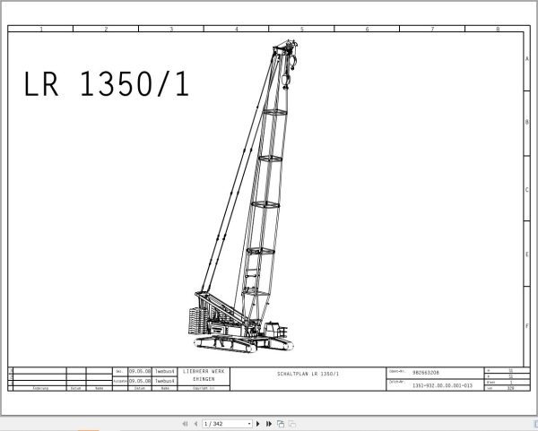 Liebherr Crane LR 1350 1 Z74036 Electric and Hydraulic Diagrams DE 3