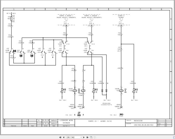 Liebherr Crane LR 1350 1 Z74036 Electric and Hydraulic Diagrams DE 4