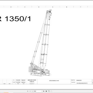 Liebherr Crane LR 1350 1 Z74036 Electric and Hydraulic Diagrams EN 1