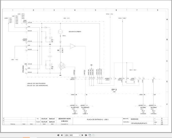 Liebherr Crane LR 1350 1 Z74036 Electric and Hydraulic Diagrams ES 2