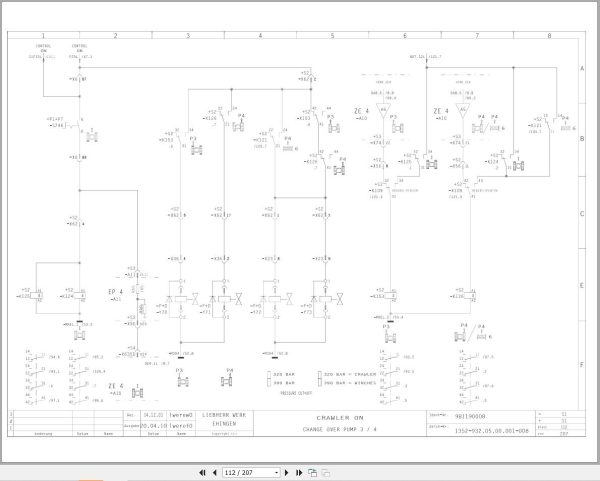 Liebherr Crane LR 1400 1 Z74027 Electric and Hydraulic Diagrams EN 2