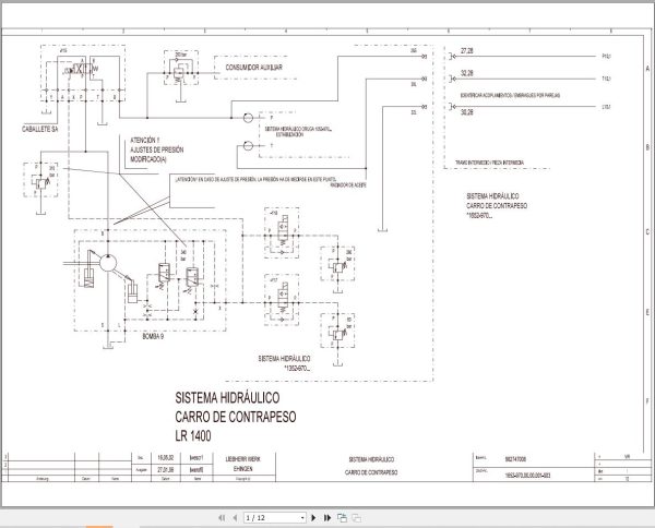 Liebherr Crane LR 1400 1 Z74027 Electric and Hydraulic Diagrams ES 3