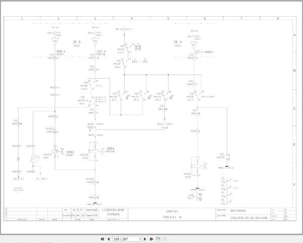 Liebherr Crane LR 1400 1 Z74027 Electric and Hydraulic Diagrams FR 2