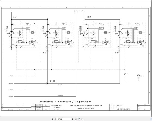 Liebherr Crane LR 1400 1 Z74027 Electric and Hydraulic Diagrams FR 3