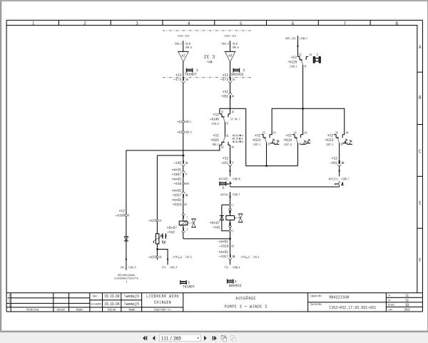 Liebherr Crane LR 1400 2 Z74297 Electric and Hydraulic Diagrams DE 2