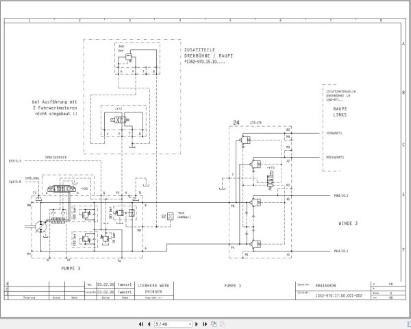 Liebherr Crane LR 1400 2 Z74297 Electric and Hydraulic Diagrams DE 3