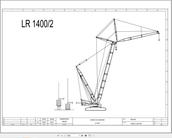 Liebherr Crane LR 1400 2 Z74297 Electric and Hydraulic Diagrams ES 1