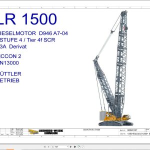Liebherr Crane LR 1500 Z74430 Electric and Hydraulic Diagrams DE 1
