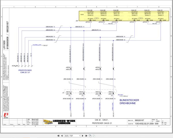 Liebherr Crane LR 1500 Z74430 Electric and Hydraulic Diagrams DE 2