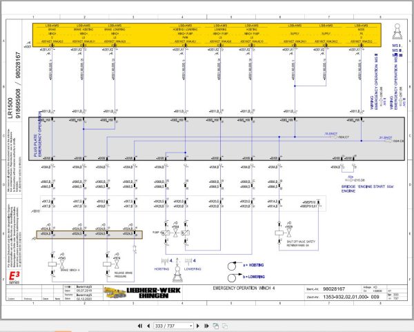 Liebherr Crane LR 1500 Z74430 Electric and Hydraulic Diagrams EN 2
