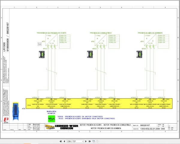 Liebherr Crane LR 1500 Z74430 Electric and Hydraulic Diagrams ES 2
