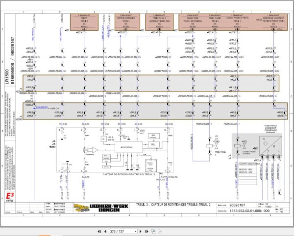 Liebherr Crane LR 1500 Z74430 Electric and Hydraulic Diagrams FR 2