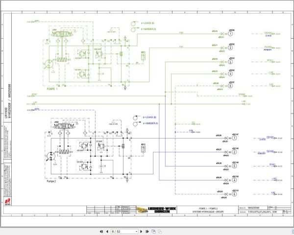 Liebherr Crane LR 1500 Z74430 Electric and Hydraulic Diagrams FR 3