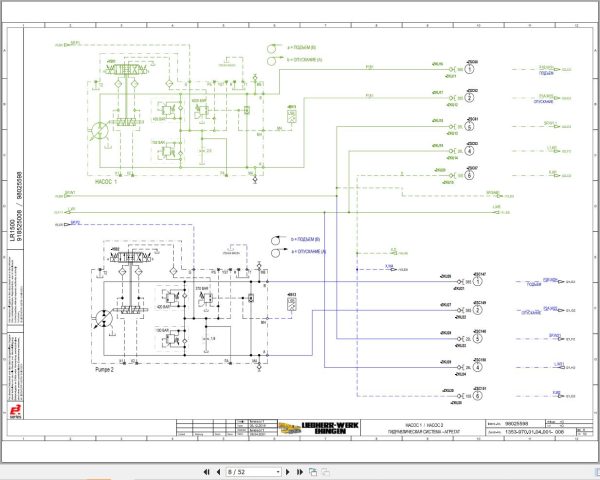 Liebherr Crane LR 1500 Z74430 Electric and Hydraulic Diagrams RU 3