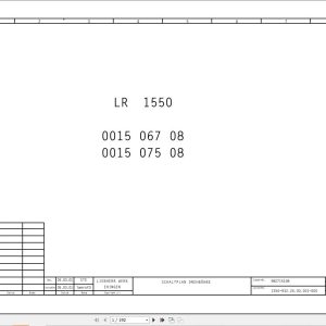 Liebherr Crane LR 1550 Z15075 Electric and Hydraulic Diagrams DE 1