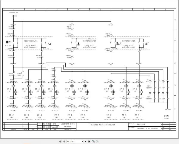 Liebherr Crane LR 1550 Z15075 Electric and Hydraulic Diagrams DE 2