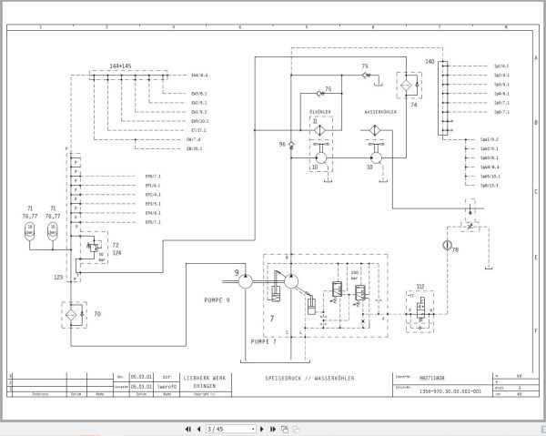 Liebherr Crane LR 1550 Z15075 Electric and Hydraulic Diagrams DE 3