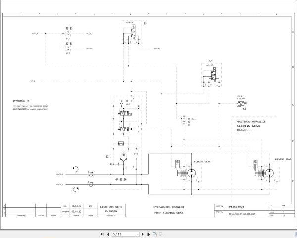 Liebherr Crane LR 1550 Z15075 Electric and Hydraulic Diagrams EN 3