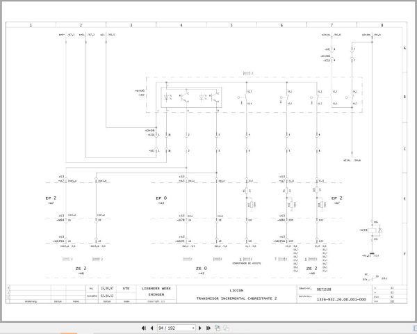 Liebherr Crane LR 1550 Z15075 Electric and Hydraulic Diagrams ES 3