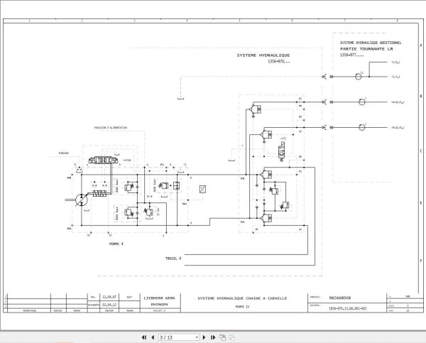 Liebherr Crane LR 1550 Z15075 Electric and Hydraulic Diagrams FR 2