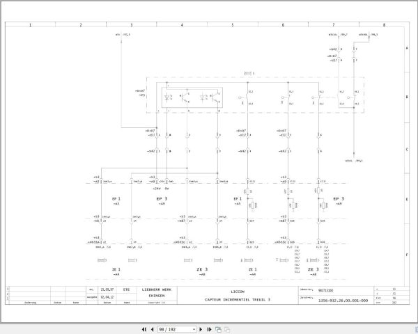 Liebherr Crane LR 1550 Z15075 Electric and Hydraulic Diagrams FR 3