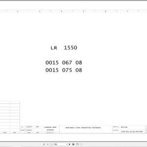Liebherr Crane LR 1550 Z15075 Electric and Hydraulic Diagrams RU 1