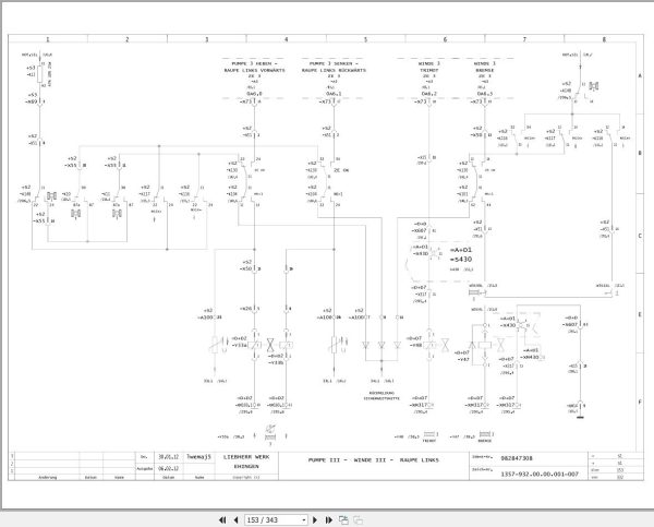 Liebherr Crane LR 1600 1 Z74704 Electric and Hydraulic Diagrams DE 2