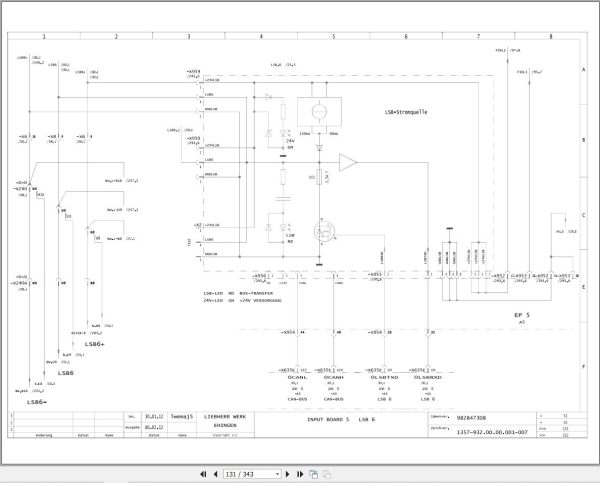 Liebherr Crane LR 1600 1 Z74704 Electric and Hydraulic Diagrams EN 2
