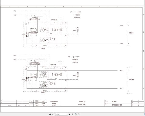 Liebherr Crane LR 1600 1 Z74704 Electric and Hydraulic Diagrams EN 3