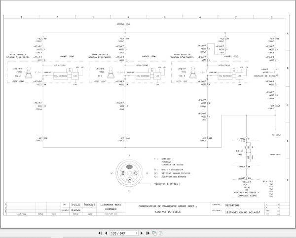 Liebherr Crane LR 1600 1 Z74704 Electric and Hydraulic Diagrams FR 2