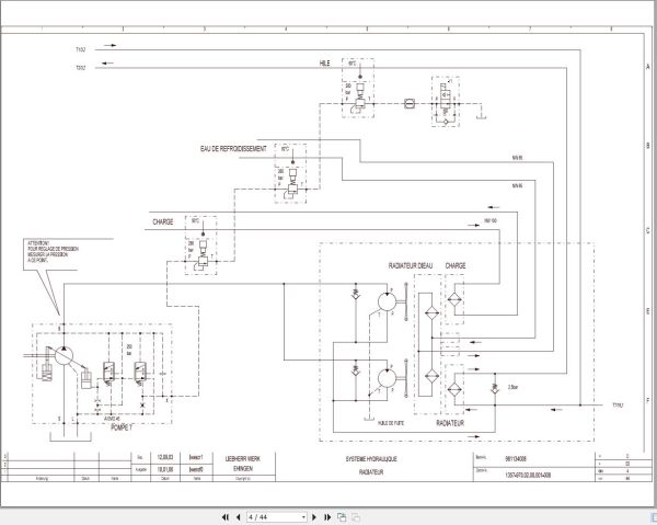 Liebherr Crane LR 1600 1 Z74704 Electric and Hydraulic Diagrams FR 3