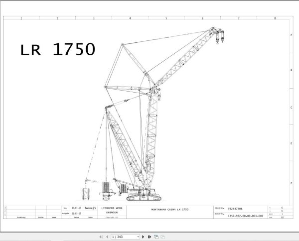 Liebherr Crane LR 1600 1 Z74704 Electric and Hydraulic Diagrams RU 1
