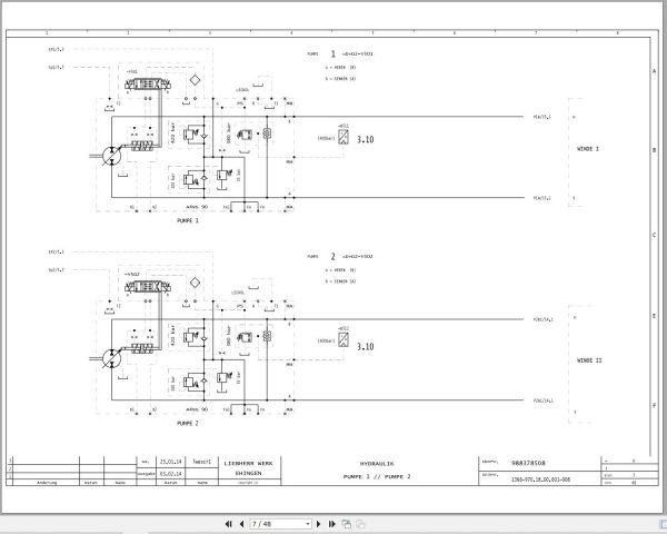 Liebherr Crane LR 1600 2 Z74607 Electric and Hydraulic Diagrams DE 3