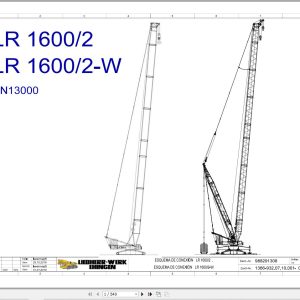 Liebherr Crane LR 1600 2 Z74607 Electric and Hydraulic Diagrams ES 1