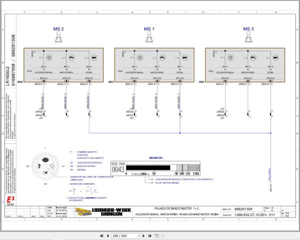 Liebherr Crane LR 1600 2 Z74607 Electric and Hydraulic Diagrams ES 2