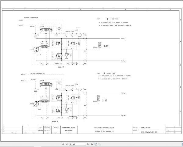 Liebherr Crane LR 1600 2 Z74607 Electric and Hydraulic Diagrams FR 3