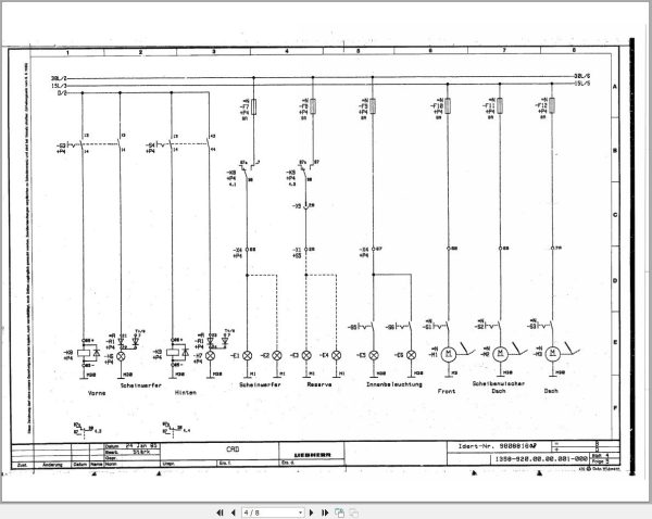 Liebherr Crane LR 1650 Z15023 Electric Diagrams DE 2