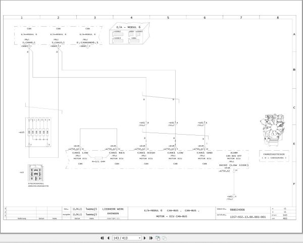 Liebherr Crane LR 1750 Z74776 Electric and Hydraulic Diagrams DE 2