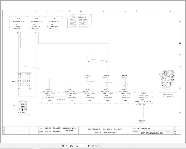Liebherr Crane LR 1750 Z74776 Electric and Hydraulic Diagrams EN 2