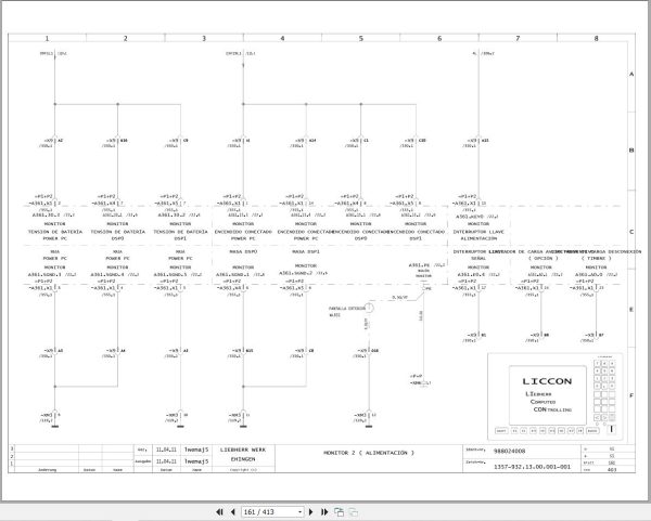 Liebherr Crane LR 1750 Z74776 Electric and Hydraulic Diagrams ES 2