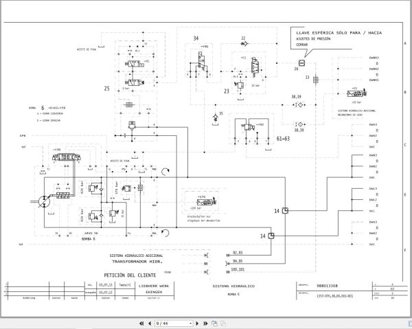 Liebherr Crane LR 1750 Z74776 Electric and Hydraulic Diagrams ES 3