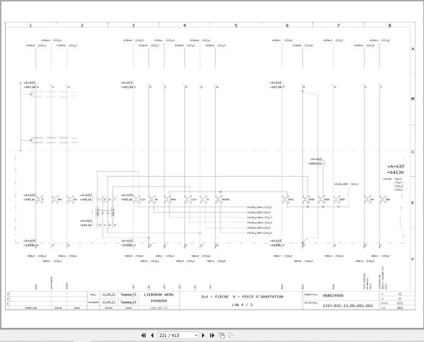 Liebherr Crane LR 1750 Z74776 Electric and Hydraulic Diagrams FR 2