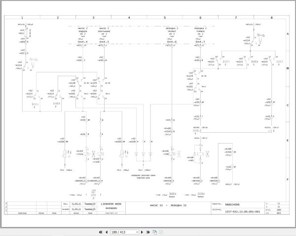 Liebherr Crane LR 1750 Z74776 Electric and Hydraulic Diagrams RU 2